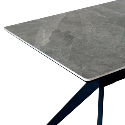 Luxury 4 Seater Dining Table Set with Marble Finish Top