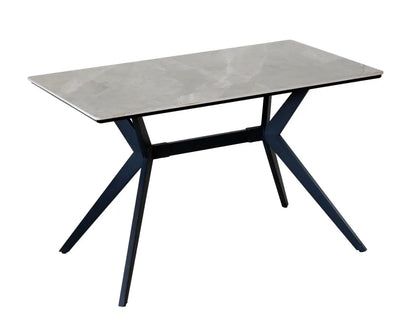 Luxury 4 Seater Dining Table Set with Marble Finish Top Furniza