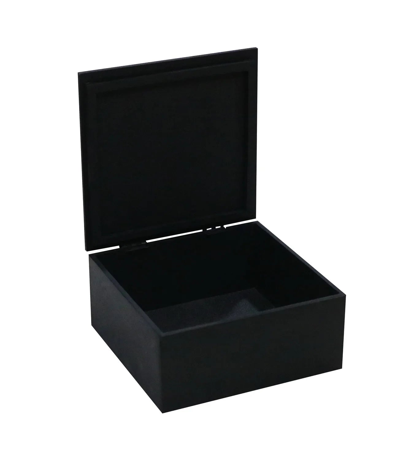 Black Finish MDF Storage Box with Hand-Carved Lid – Decorative Wooden Organizer for Jewelry, Keepsakes & Home Décor - Furniza