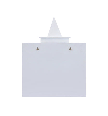 White Finish Traditional Wooden Pooja Mandir for Home | Compact & Lightweight MDF Temple - Furniza