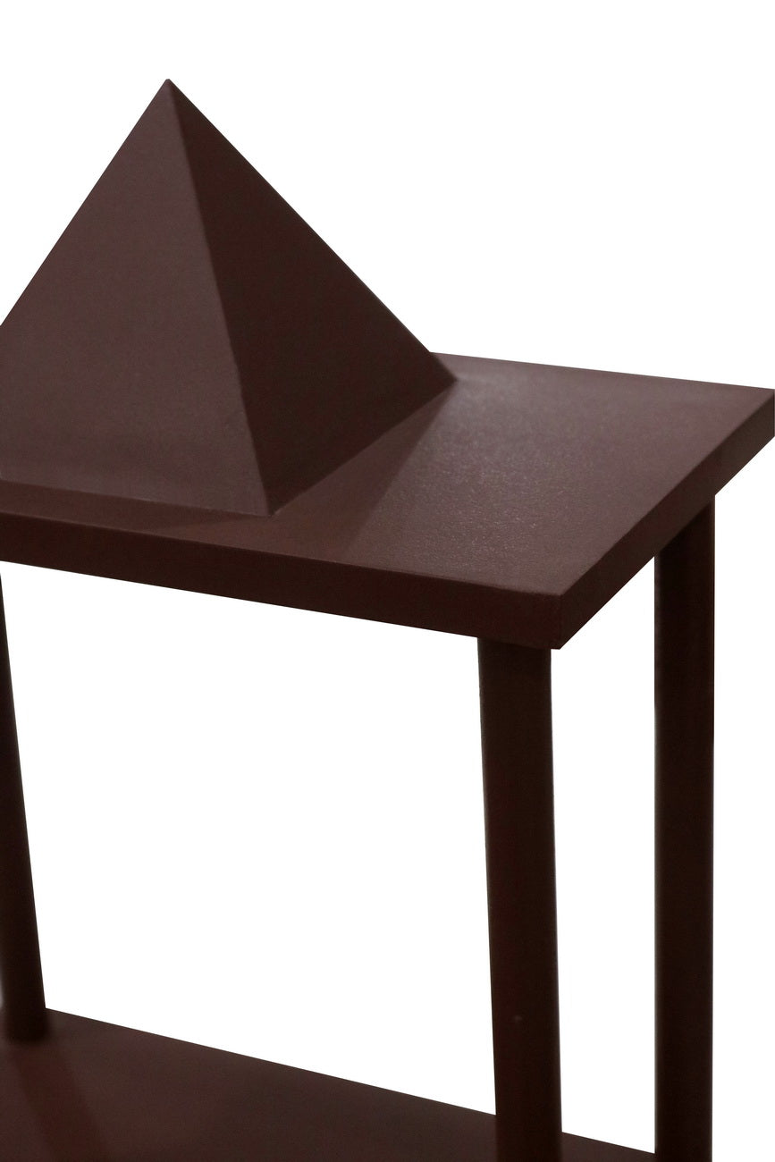 Traditional Brown MDF Wooden Temple with Shikhara Top – Compact Open Pooja Mandir - Furniza