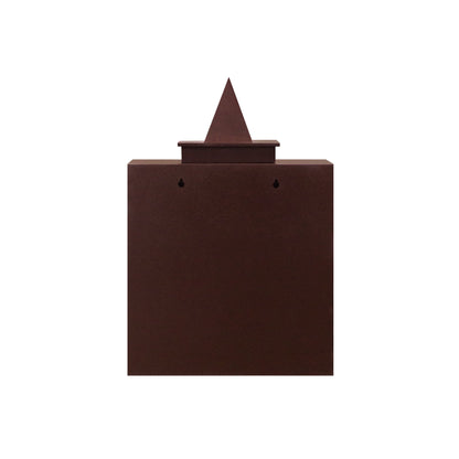 Traditional Brown MDF Wall Mount Pooja Mandir with Shikara Design & Ganesha Carved Doors – Compact Temple by Furniza