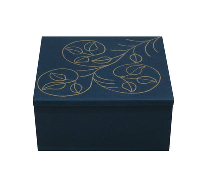 Handcrafted Wooden Jewellery Box with Leaf Design & Inner Tray