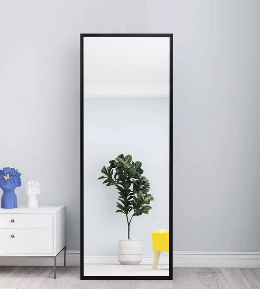 Full-Length Iron Mirror with Black-finished Frame – Modern Luxury Mirror - Furniza
