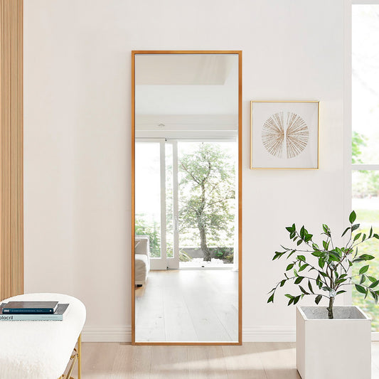 Full-Length Iron Mirror with copper-finished Frame – Modern Luxury Mirror - Furniza