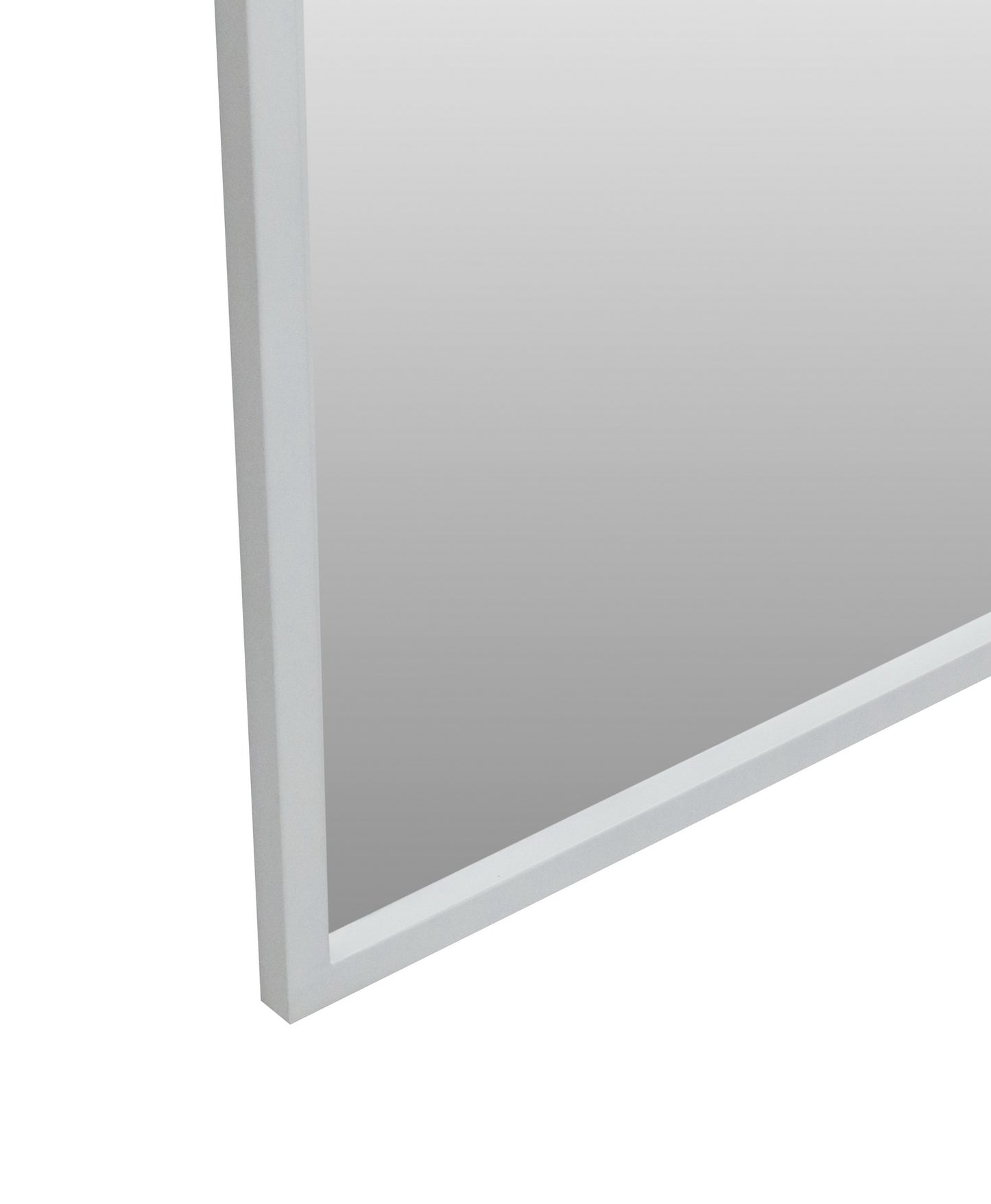 Full-Length Iron Mirror with white-finished Frame – Modern Luxury Mirror - Furniza