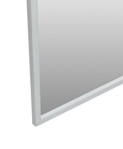 Full-Length Iron Mirror with white-finished Frame – Modern Luxury Mirror - Furniza