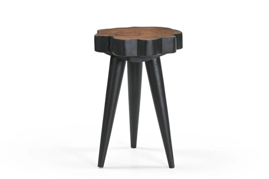 Bold Black Live Edge Side Table – Modern Accent Table