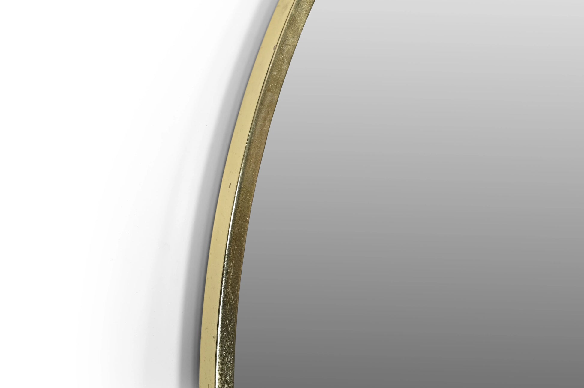 Arched Wall Mirror with   Frame – Antique Brass Finish FURNIZA