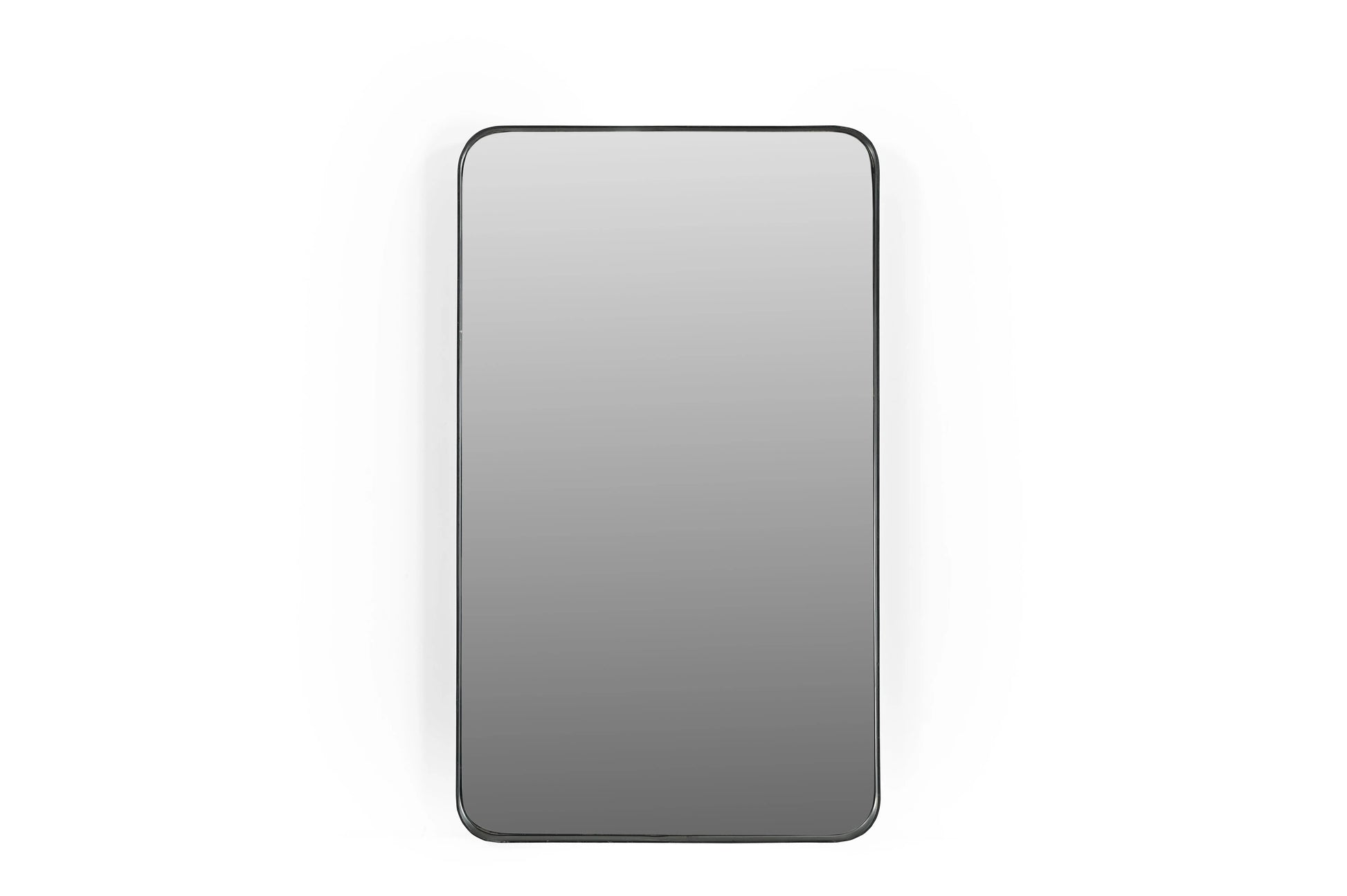Rectangular  Mirror with Rounded Black Frame FURNIZA