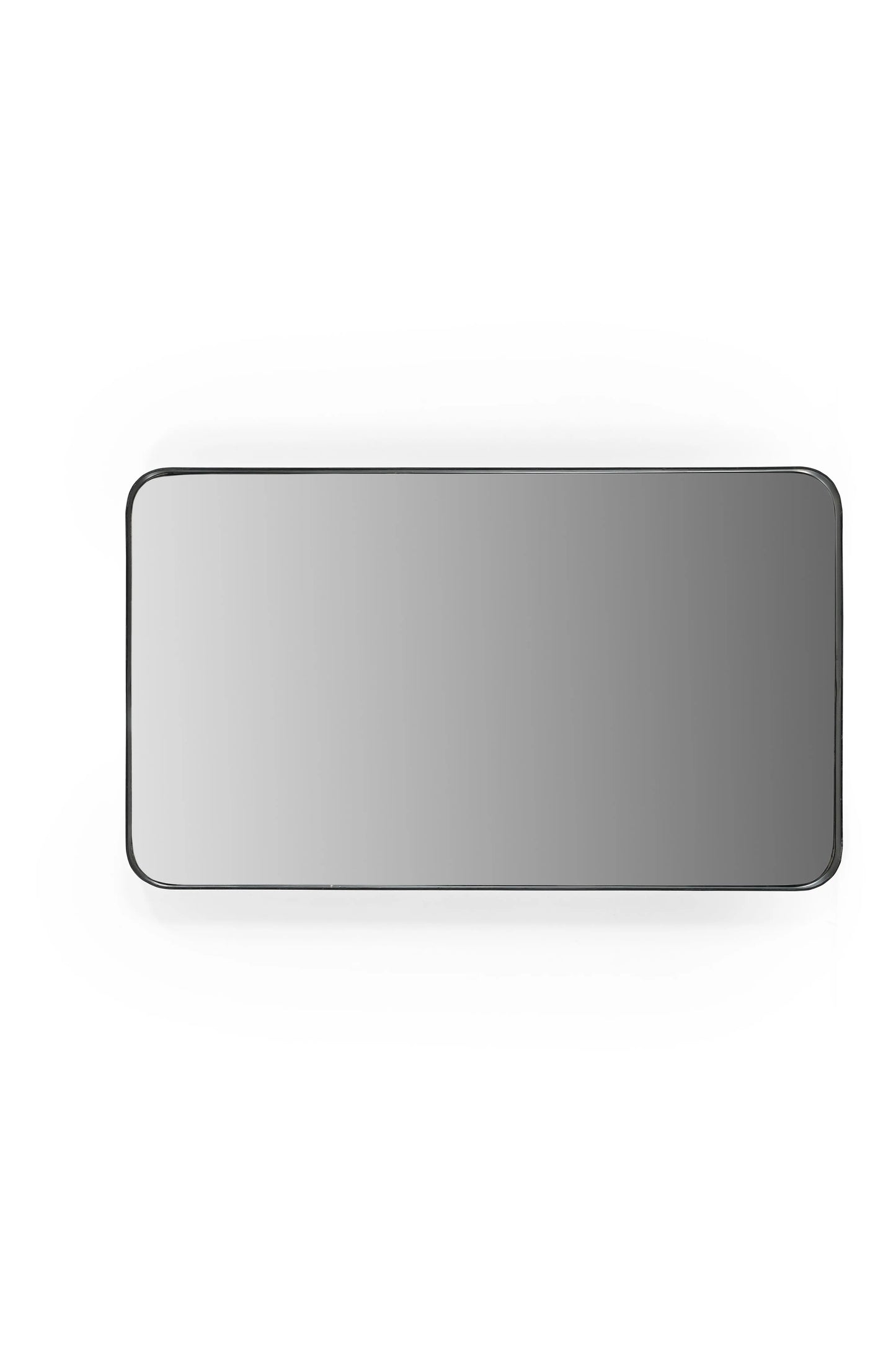 Rectangular  Mirror with Rounded Black Frame FURNIZA