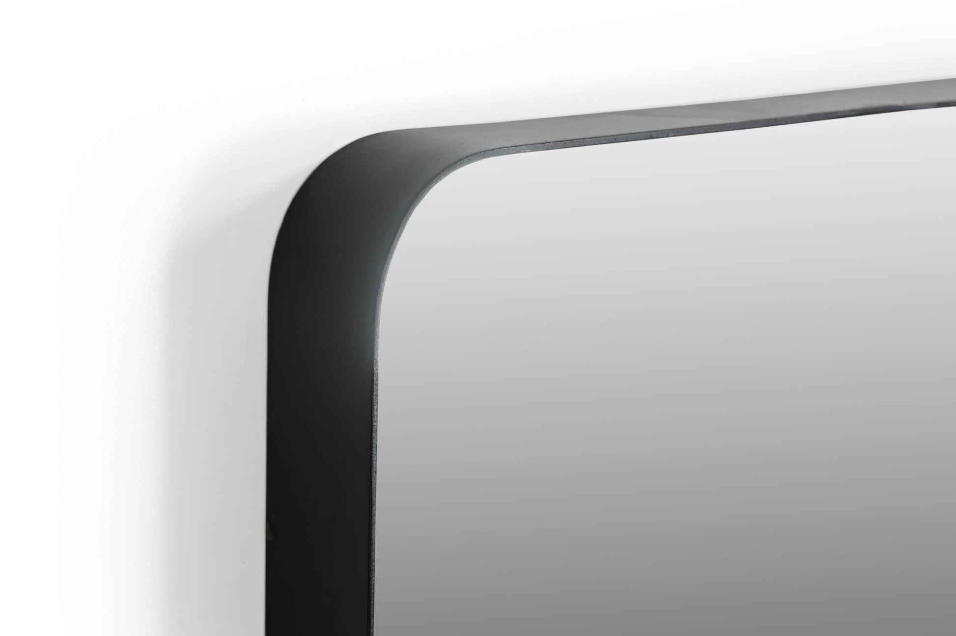 Rectangular  Mirror with Rounded Black Frame FURNIZA