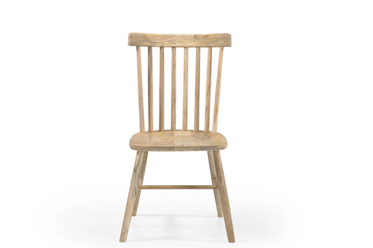 Solid Wood Dining Chair in Natural Finish – Modern Minimalist Chair