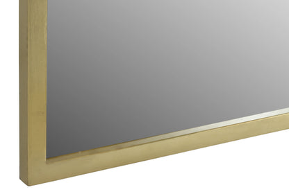Full-Length Iron Mirror with Brass-finished Frame – Modern Luxury Mirror - Furniza