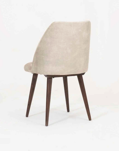 Modern Sheesham Wood Round Dining Table Set with Cushioned Chairs