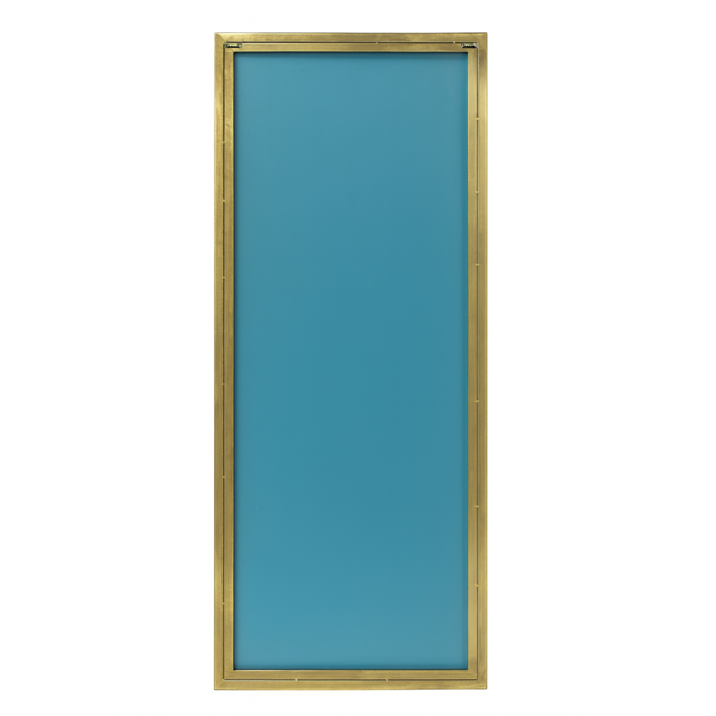 Full-Length Iron Mirror with Brass-finished Frame – Modern Luxury Mirror - Furniza