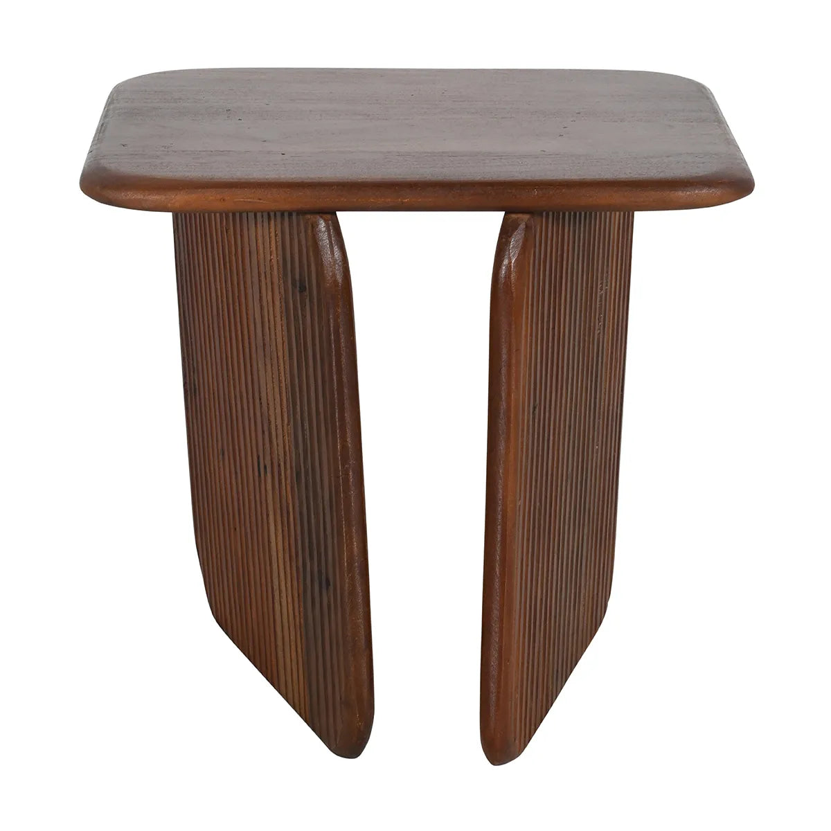 Elegant Walnut Hand-Carved Side Table
