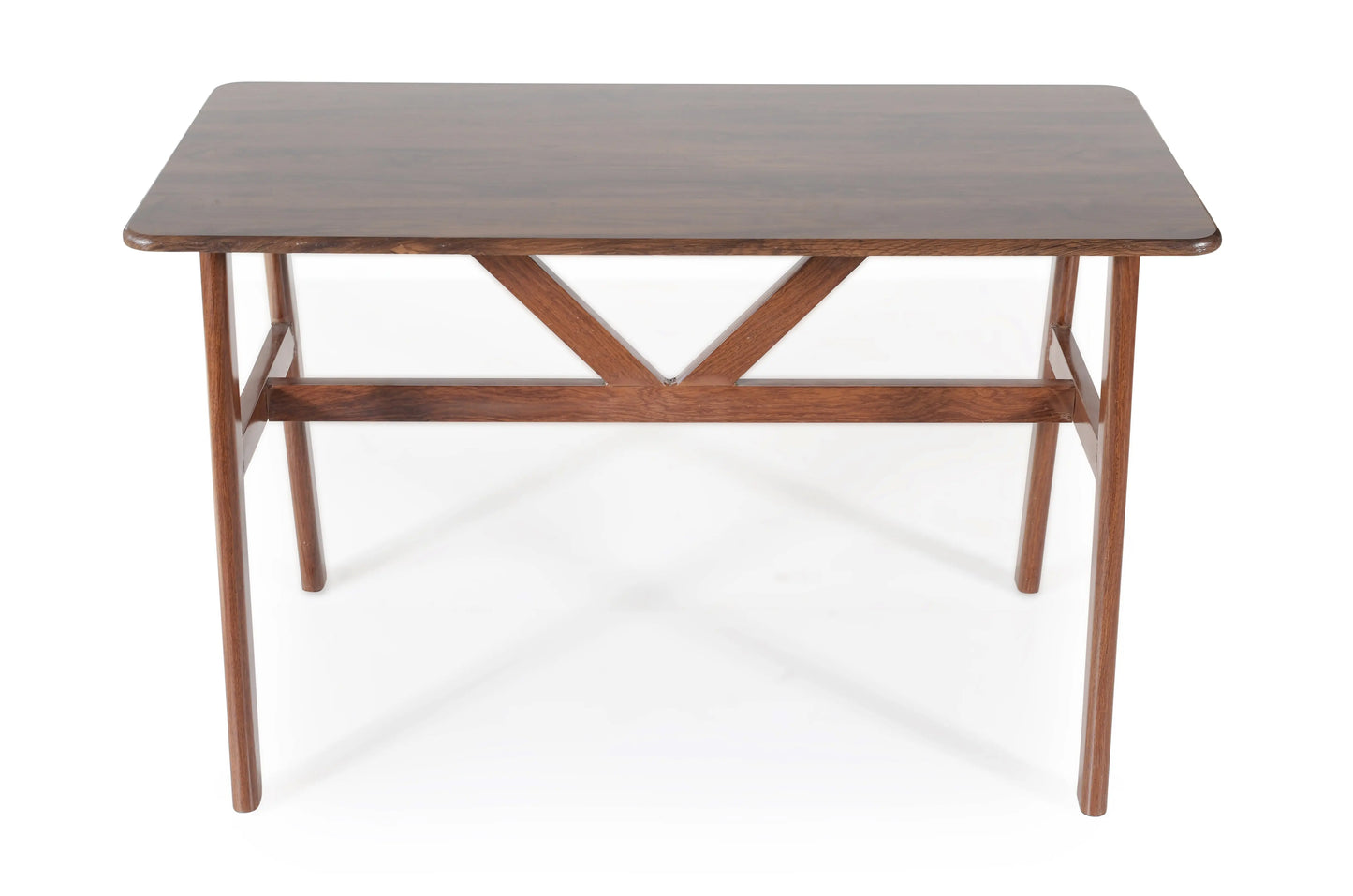 6 Seater Walnut Finish Solid Wood Dining Table – Modern Rectangular Design FURNIZA