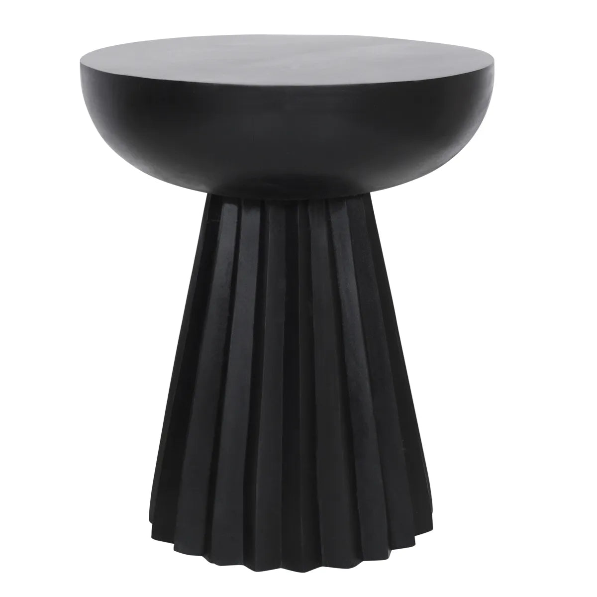 Modern Bold Black Side Table – Sculptural Accent Table - Furniza