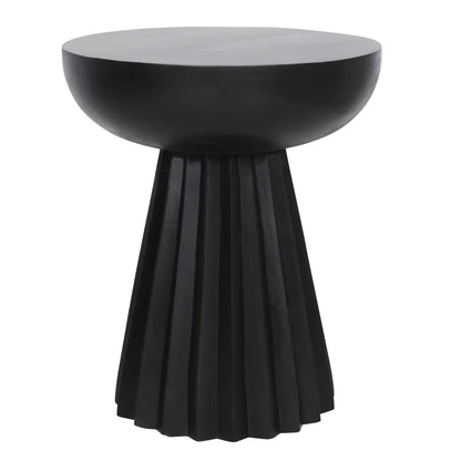Modern Bold Black Side Table – Sculptural Accent Table - Furniza