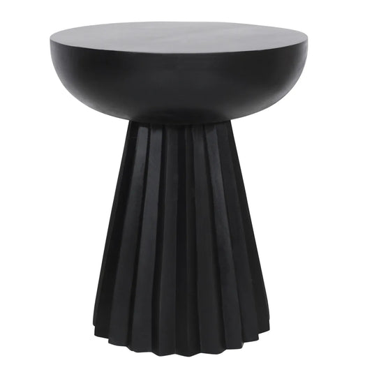 Modern Bold Black Side Table – Sculptural Accent Table - Furniza