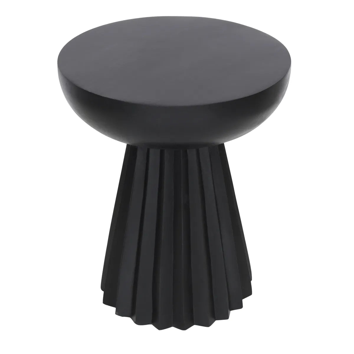 Modern Bold Black Side Table – Sculptural Accent Table - Furniza