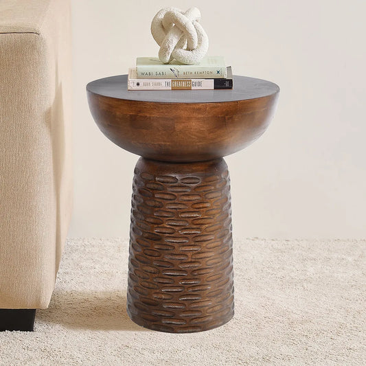 Stylish Walnut Finish Side Table – Handcrafted Accent Table