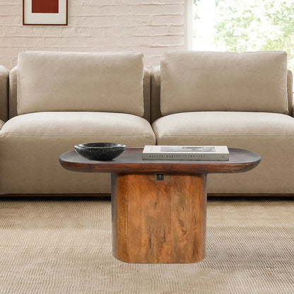 Elegant Walnut Finish Coffee Table
