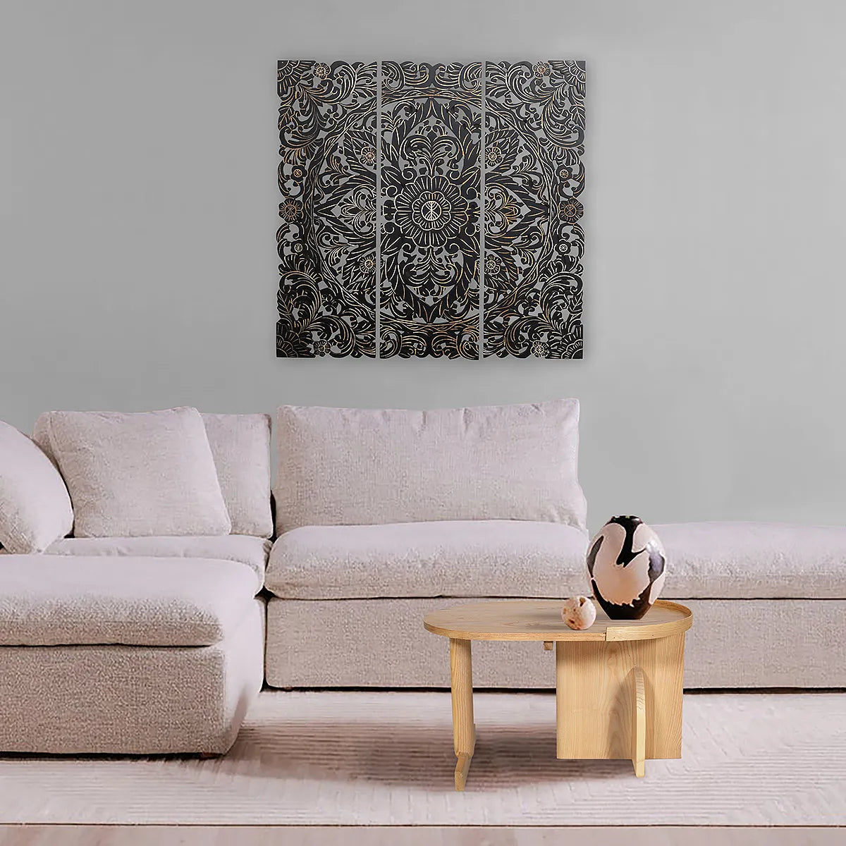 Modern Natural Finish Coffee Table - Furniza