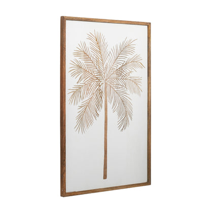 White Finish Modern Hand-Carved Tree Wall Panel