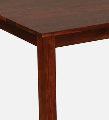 Mid-Century Sheesham Wood 4-Seater Dining Set in Natural Finish